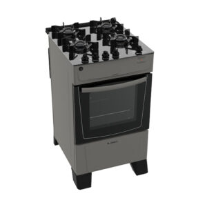 COCINA JAMES A GAS C 690 V TITANIUM CON MESADA DE VIDRIO